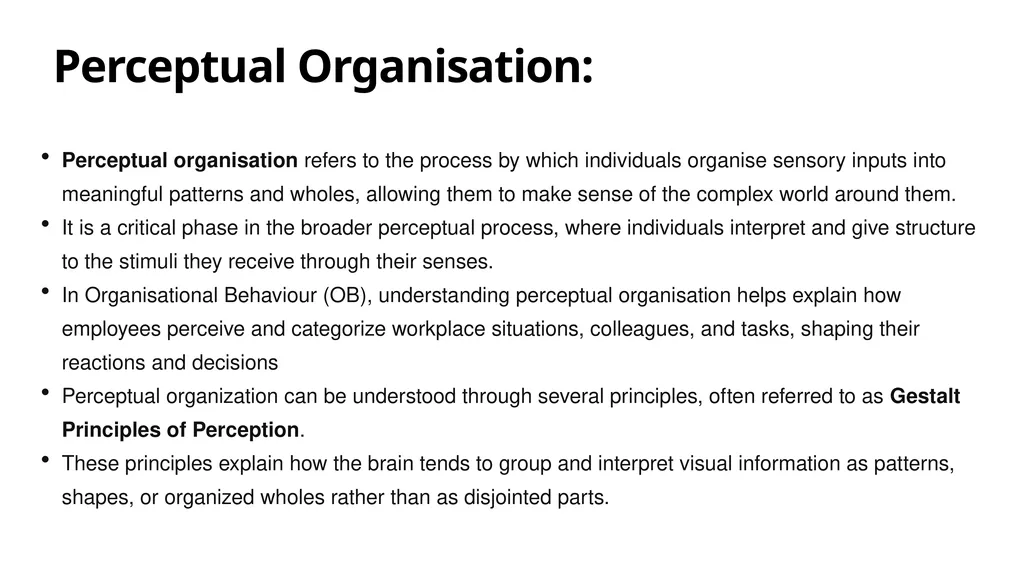 Perception in OB Understanding How Perception - slide 6 of 12