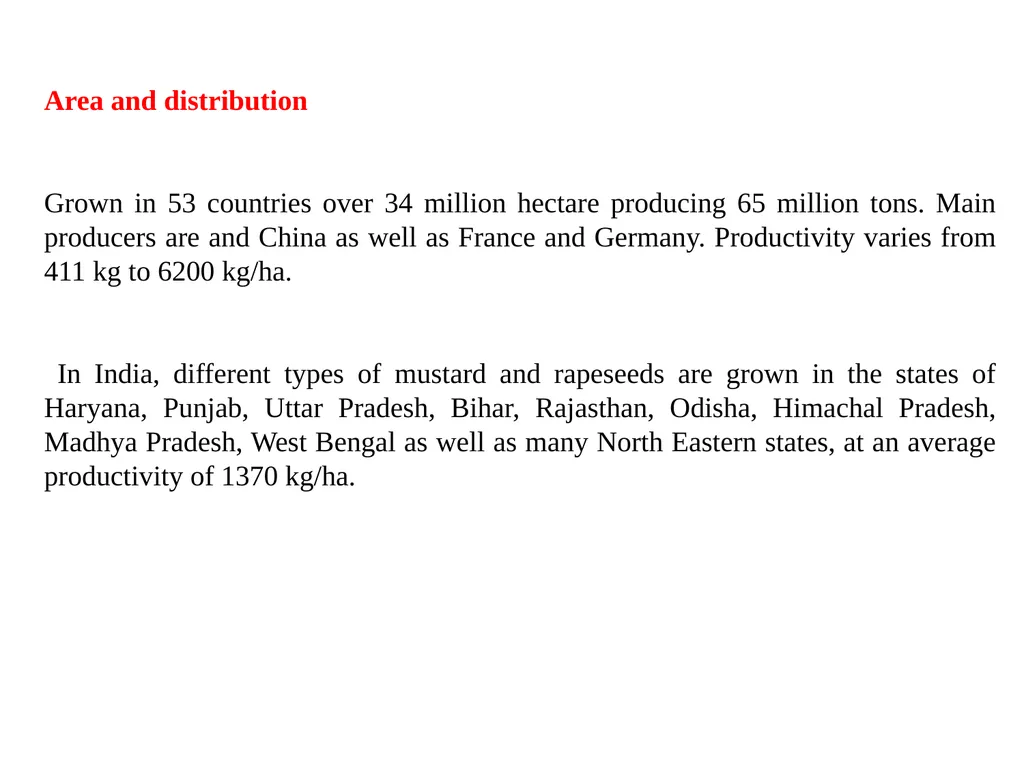 Rapeseed and Mustard (Brassica spp.) Rapeseed and - slide 18 of 35