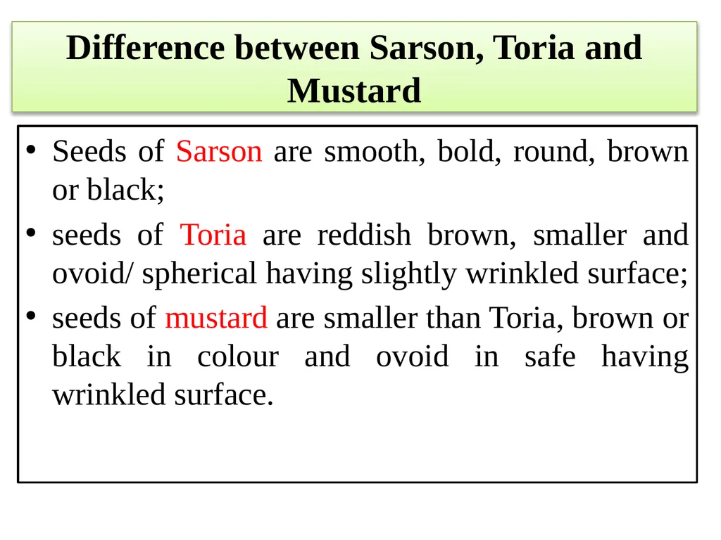 Rapeseed and Mustard (Brassica spp.) Rapeseed and - slide 7 of 35