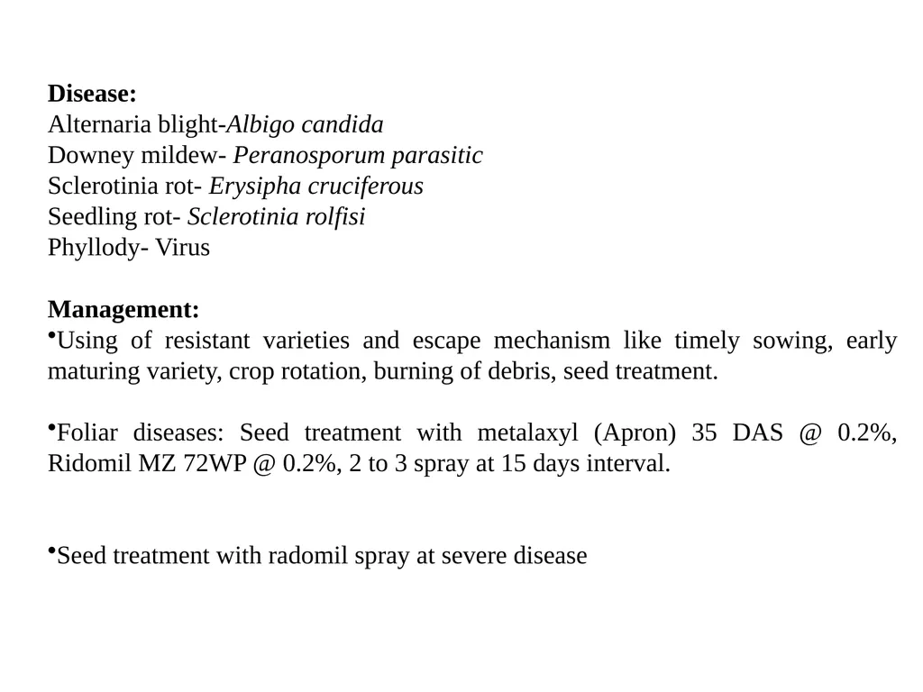 Rapeseed and Mustard (Brassica spp.) Rapeseed and - slide 33 of 35
