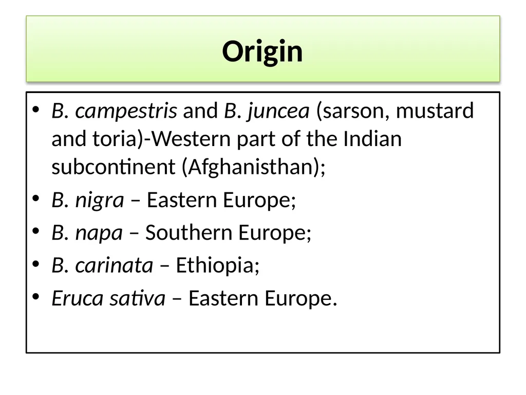 Rapeseed and Mustard (Brassica spp.) Rapeseed and - slide 6 of 35