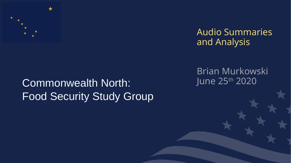 Commonwealth North: Food Security Study Group - slide 1 of 37