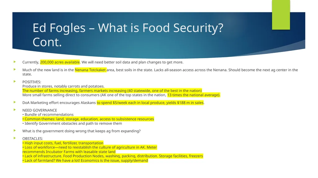 Commonwealth North: Food Security Study Group - slide 25 of 37
