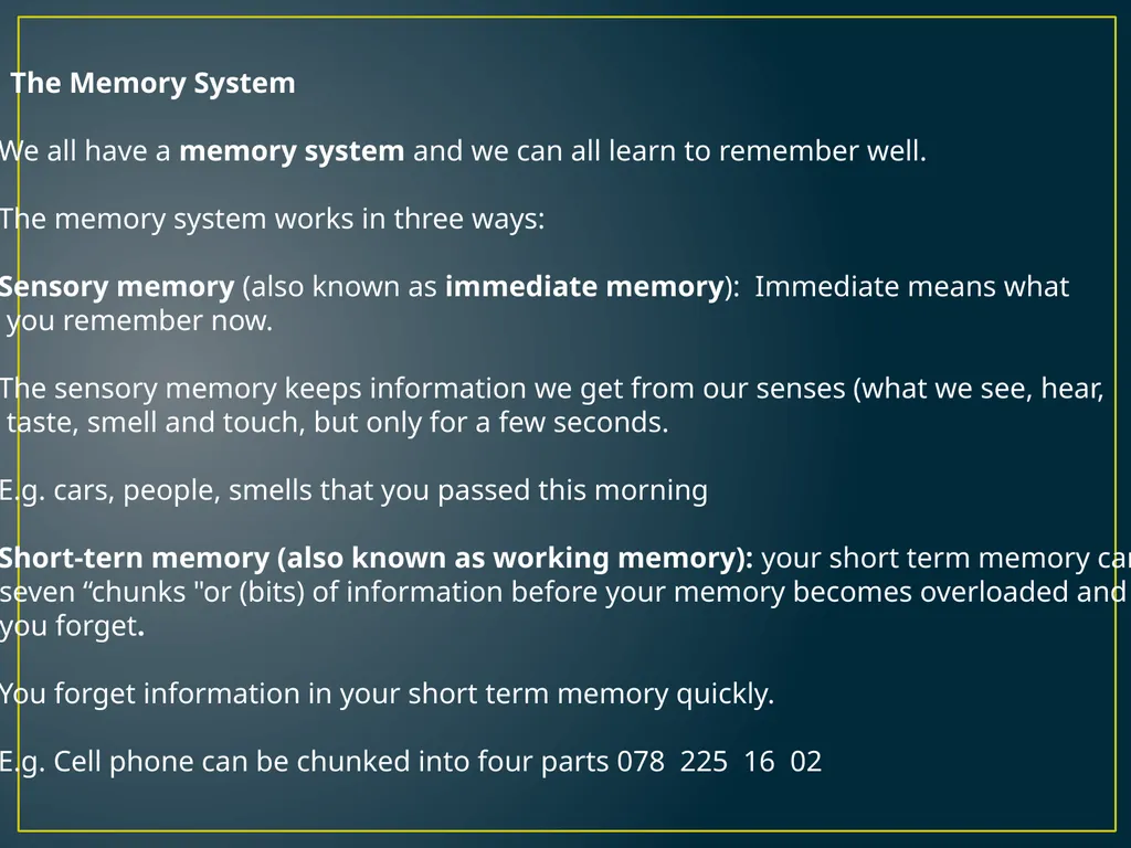 MEMORY PLP MODULE 2 UNIT 2 LIFE SKILLS 2.1 The - slide 2 of 8