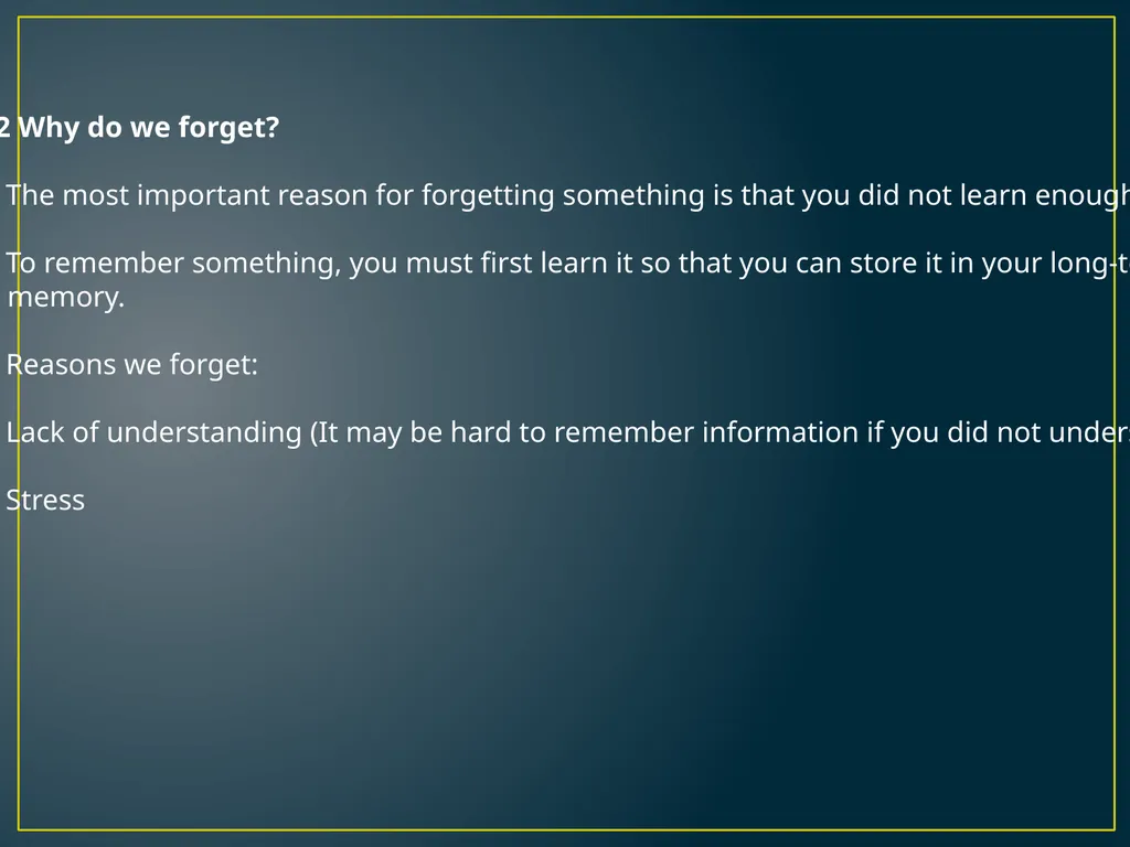MEMORY PLP MODULE 2 UNIT 2 LIFE SKILLS 2.1 The - slide 5 of 8