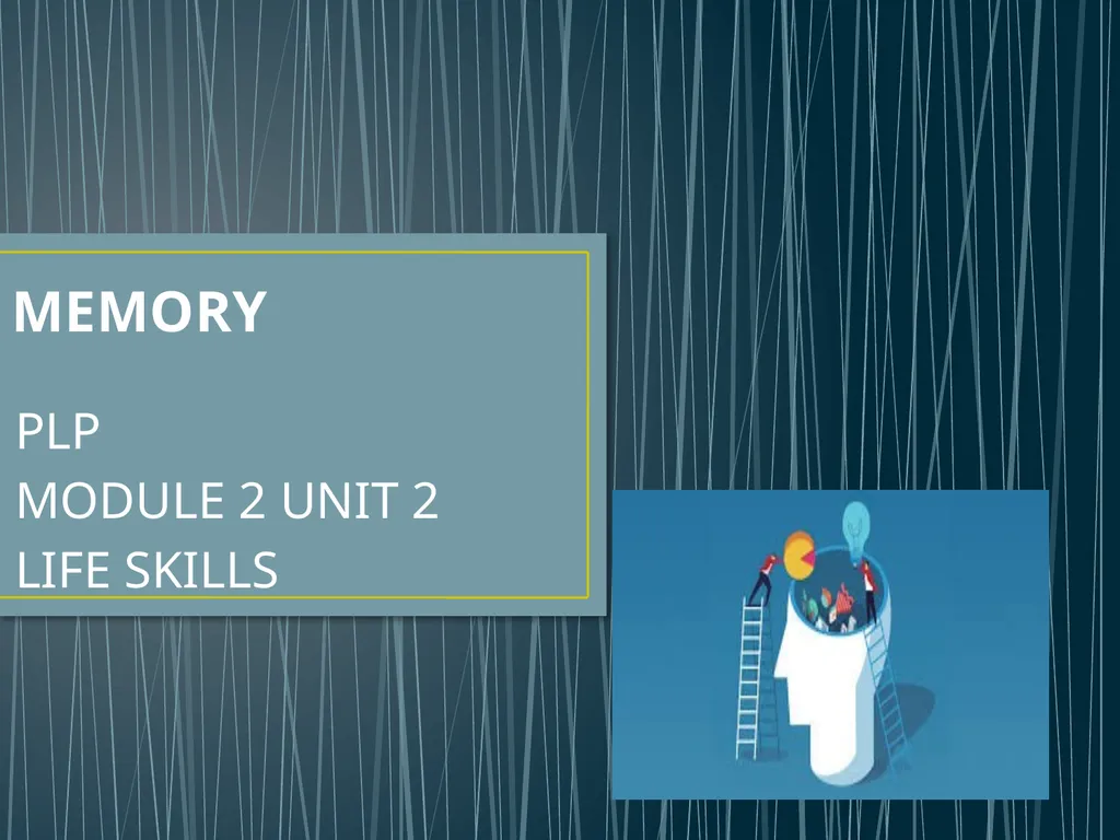 MEMORY PLP MODULE 2 UNIT 2 LIFE SKILLS 2.1 The - slide 1 of 8