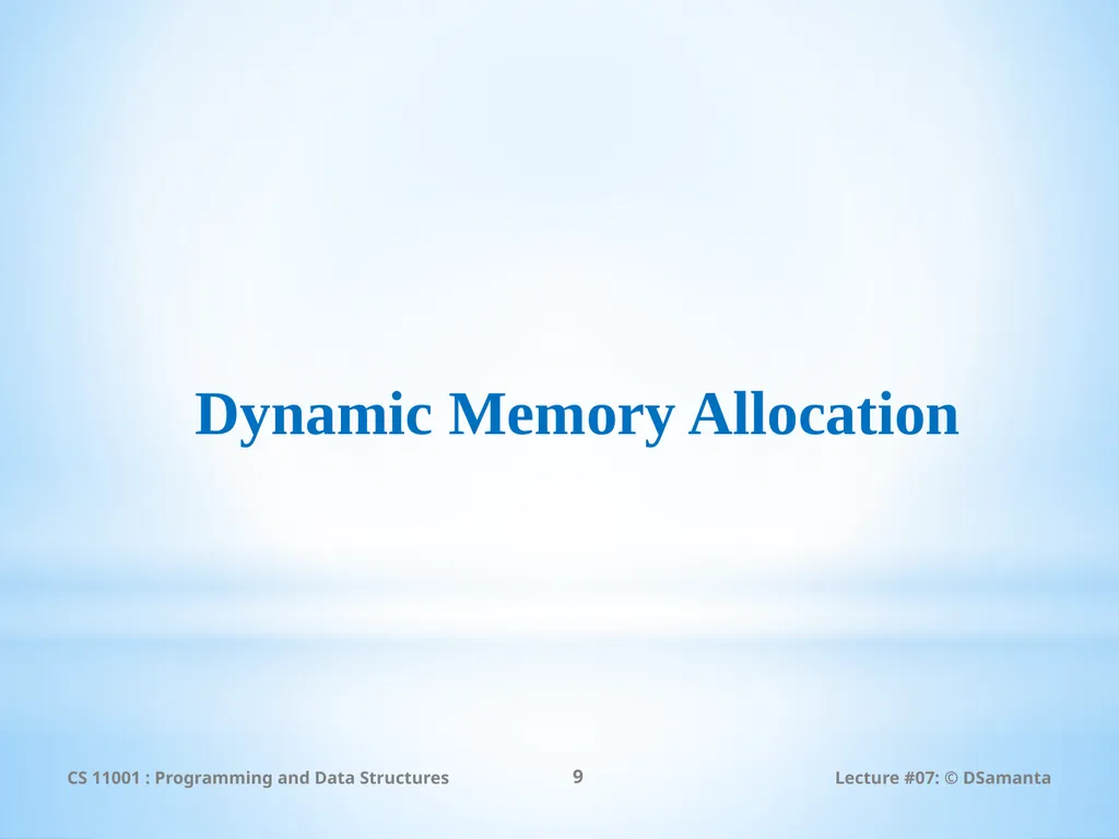 Debasis Samanta Computer Science & Engineering - slide 9 of 34