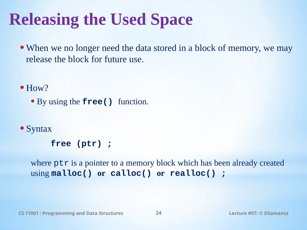 Debasis Samanta Computer Science & Engineering - slide 24 of 34