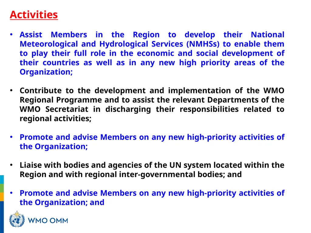 Role of WMO Regional Office for Africa in support - slide 13 of 18