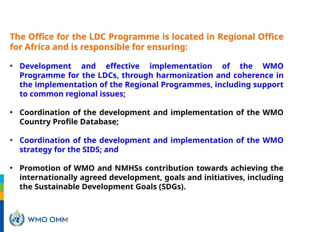 Role of WMO Regional Office for Africa in support - slide 4 of 18
