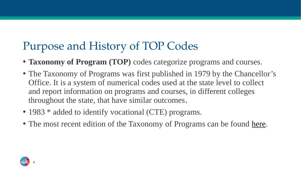TOP Codes: What Are They? Craig Rutan, ASCCC Data - slide 4 of 38