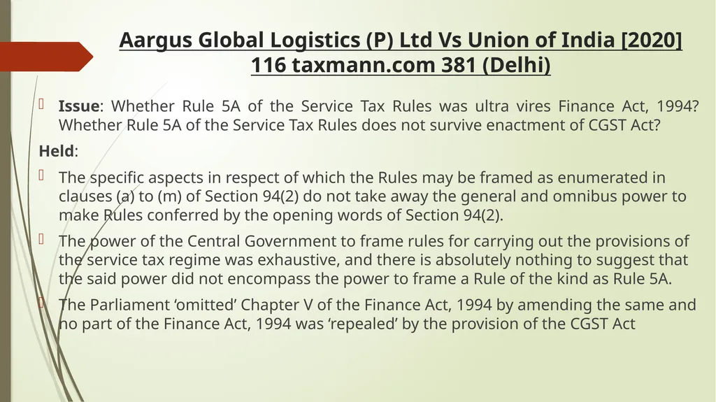 Important Judicial Pronouncements in GST CA - slide 27 of 132