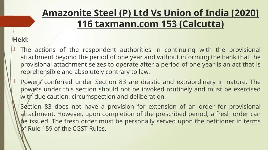 Important Judicial Pronouncements in GST CA - slide 81 of 132