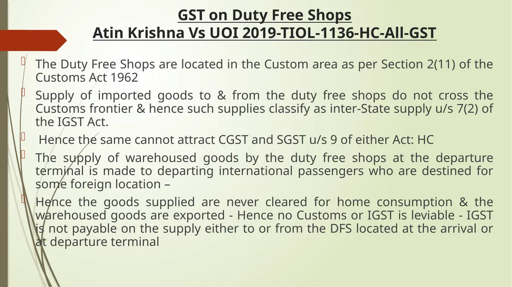 Important Judicial Pronouncements in GST CA - slide 5 of 132