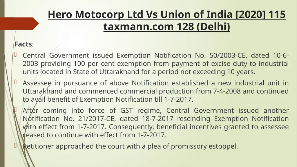 Important Judicial Pronouncements in GST CA - slide 35 of 132