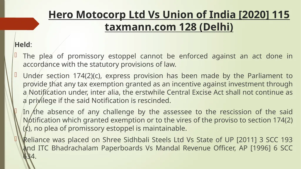 Important Judicial Pronouncements in GST CA - slide 36 of 132