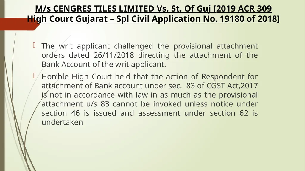 Important Judicial Pronouncements in GST CA - slide 130 of 132
