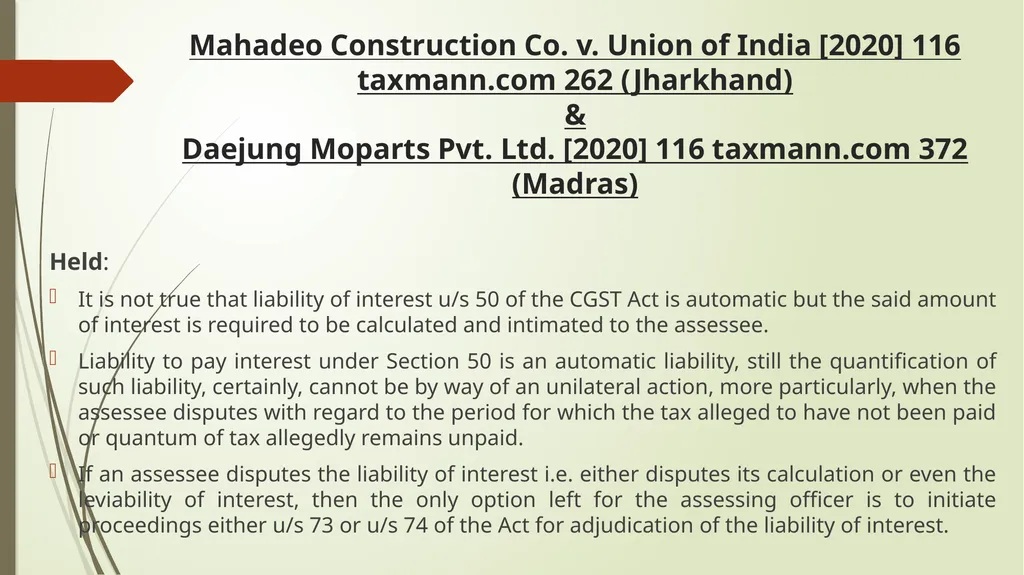 Important Judicial Pronouncements in GST CA - slide 87 of 132
