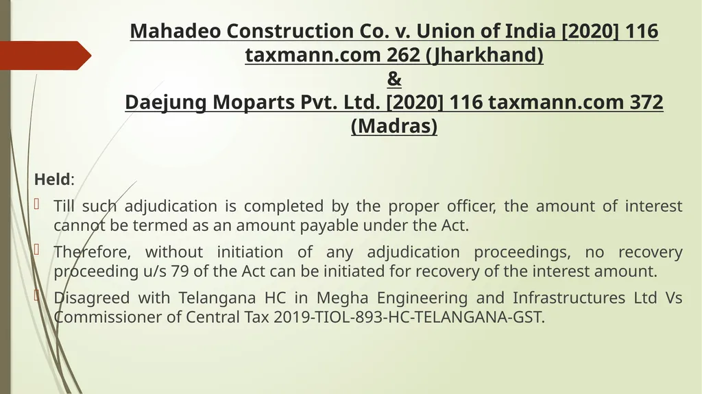 Important Judicial Pronouncements in GST CA - slide 89 of 132