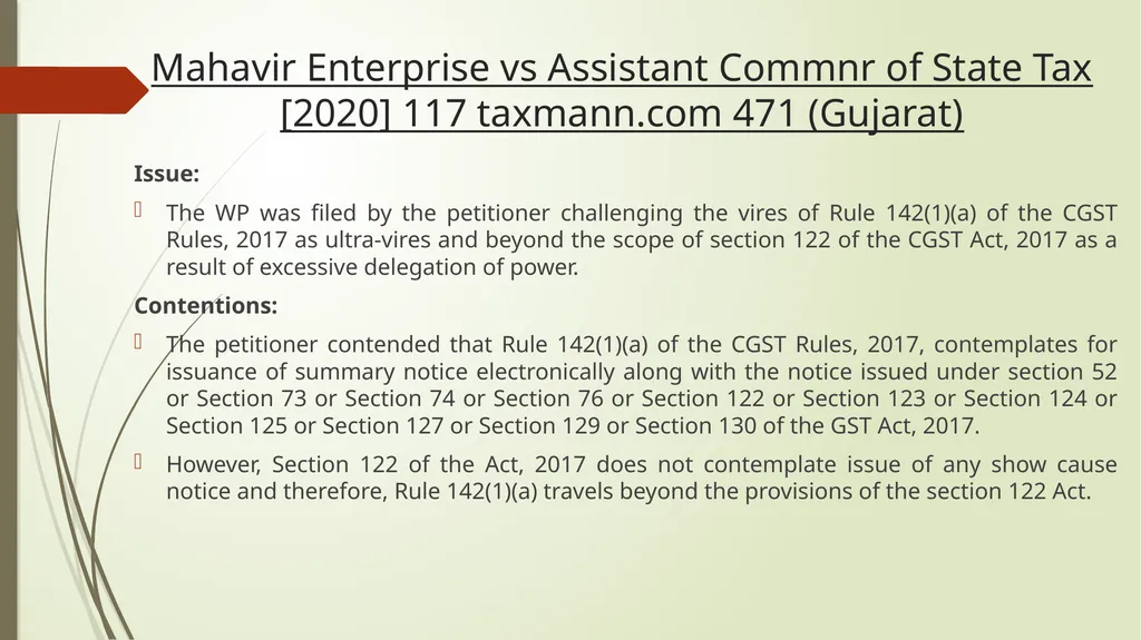 Important Judicial Pronouncements in GST CA - slide 19 of 132