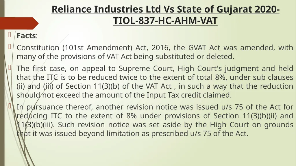 Important Judicial Pronouncements in GST CA - slide 23 of 132
