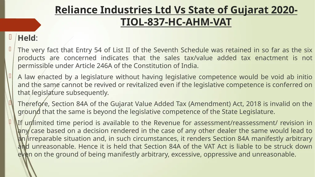 Important Judicial Pronouncements in GST CA - slide 26 of 132