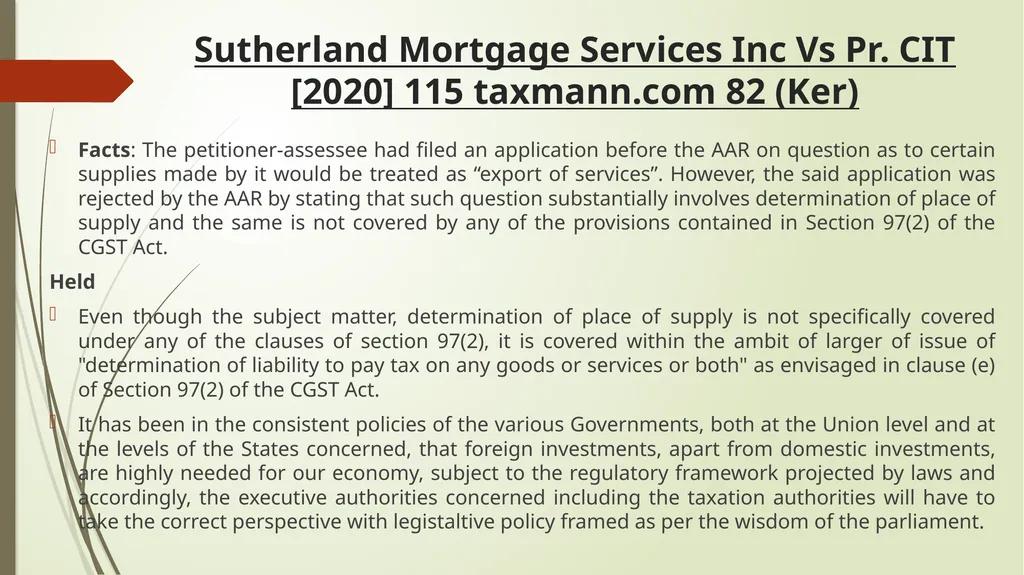 Important Judicial Pronouncements in GST CA - slide 102 of 132