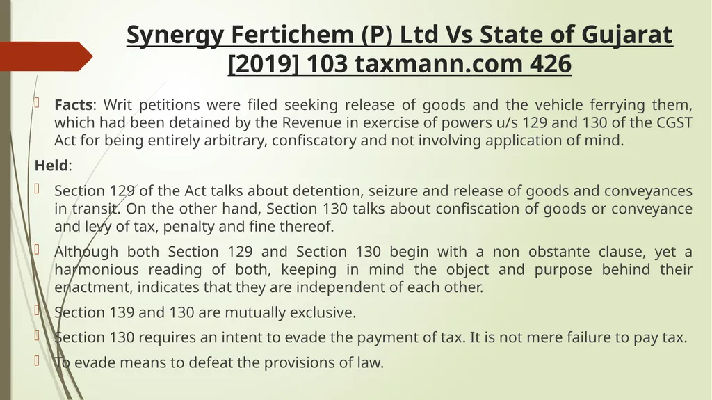 Important Judicial Pronouncements in GST CA - slide 109 of 132