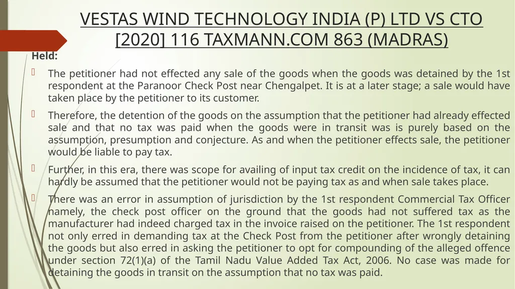 Important Judicial Pronouncements in GST CA - slide 107 of 132