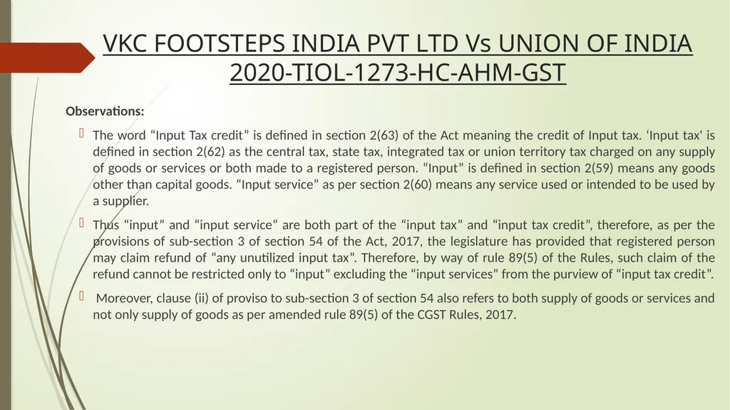 Important Judicial Pronouncements in GST CA - slide 65 of 132