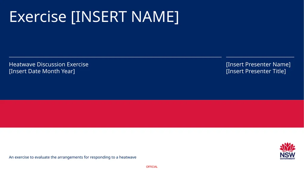 Exercise [INSERT NAME] Heatwave Discussion - slide 1 of 29