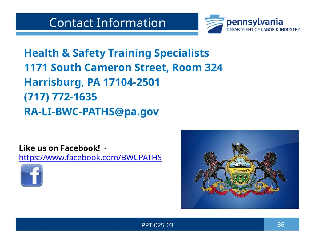 SAFE LIFTING/MATERIAL HANDLING 1 PPT-025-03 Bureau - slide 36 of 37