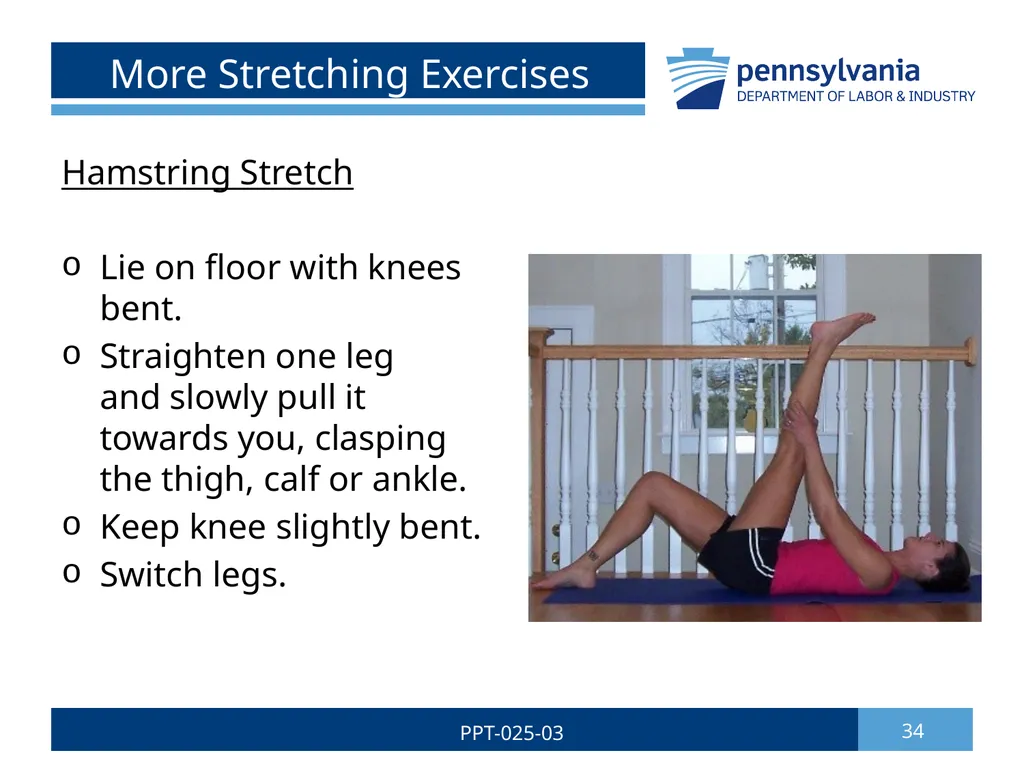 SAFE LIFTING/MATERIAL HANDLING 1 PPT-025-03 Bureau - slide 34 of 37