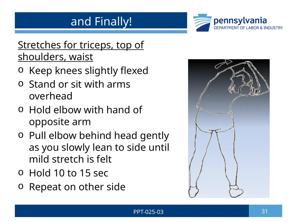 SAFE LIFTING/MATERIAL HANDLING 1 PPT-025-03 Bureau - slide 31 of 37