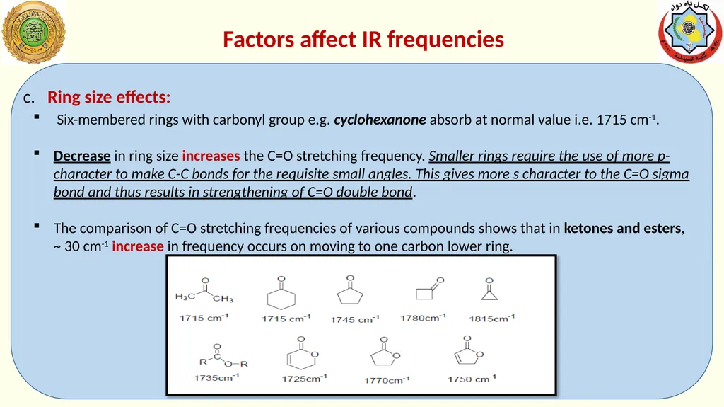 Sample preparation and factors affect IR bands The - slide 7 of 14
