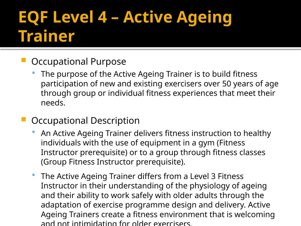 EHFA STANDARDS The EHFA Standards Council has - slide 13 of 19