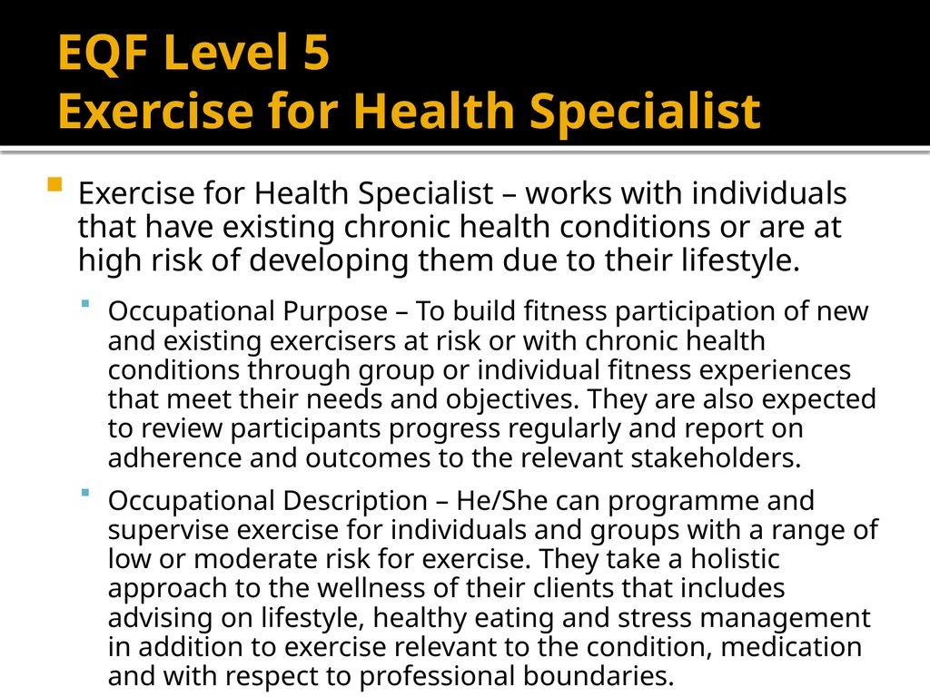 EHFA STANDARDS The EHFA Standards Council has - slide 15 of 19