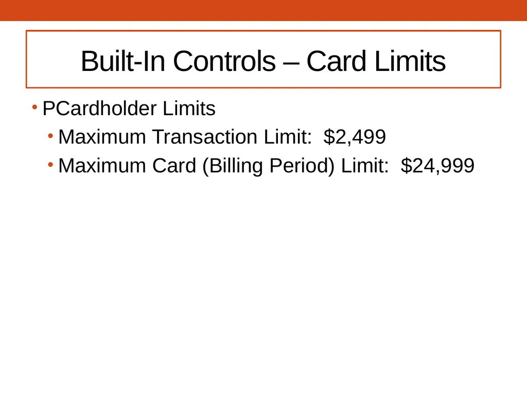 PCARD TRAINING for Cardholders Office of - slide 14 of 52