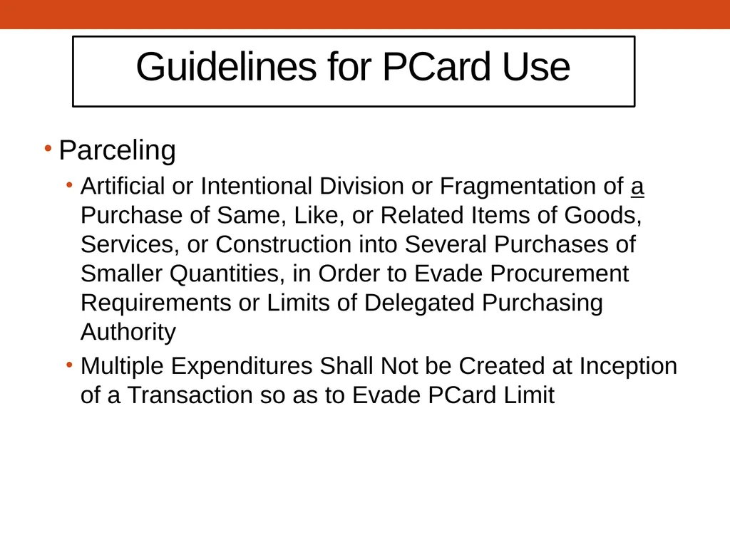 PCARD TRAINING for Cardholders Office of - slide 18 of 52