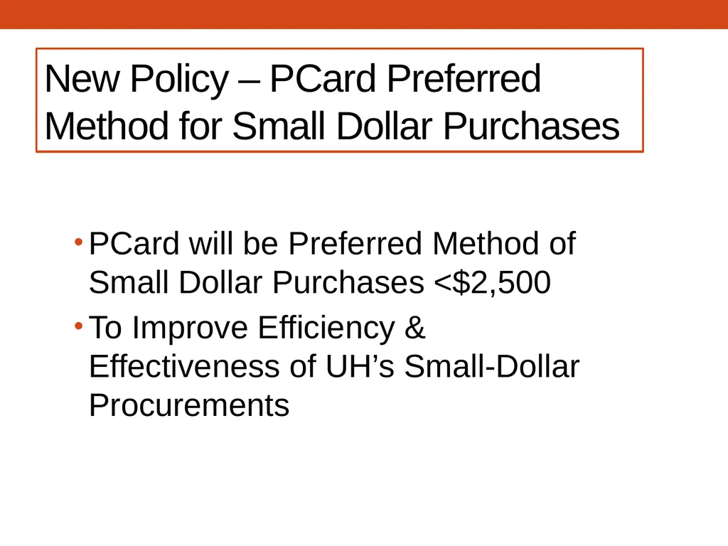 PCARD TRAINING for Cardholders Office of - slide 2 of 52