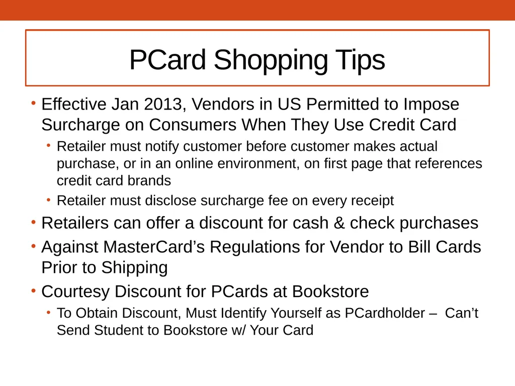 PCARD TRAINING for Cardholders Office of - slide 38 of 52