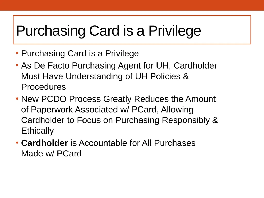 PCARD TRAINING for Cardholders Office of - slide 41 of 52