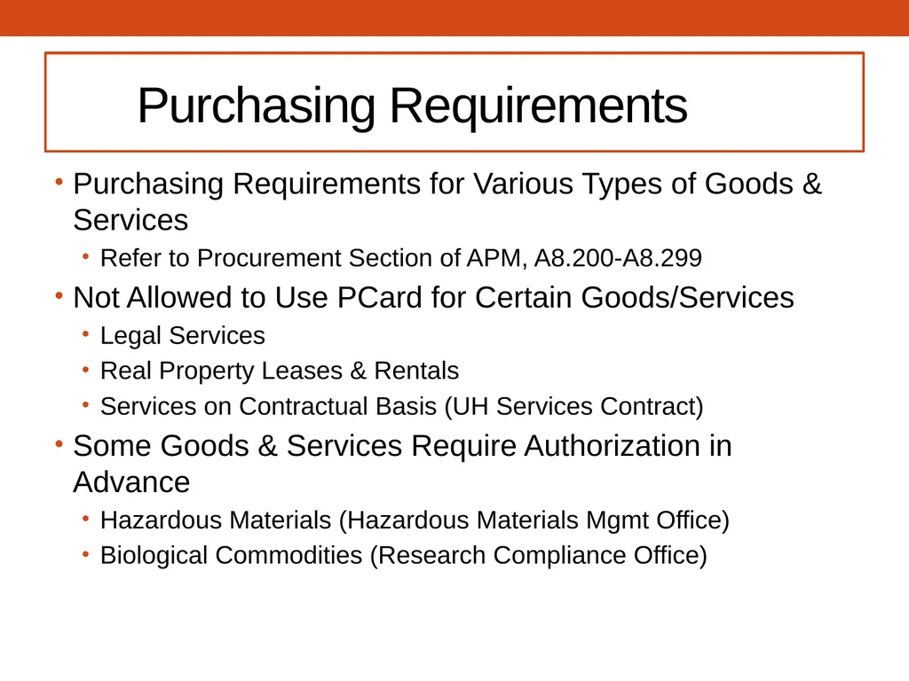 PCARD TRAINING for Cardholders Office of - slide 23 of 52