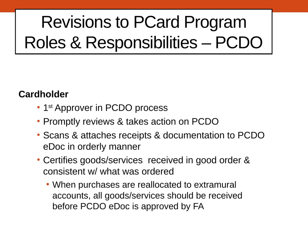 PCARD TRAINING for Cardholders Office of - slide 43 of 52