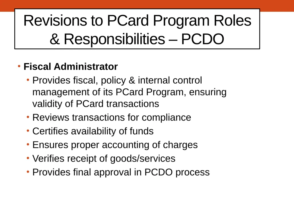 PCARD TRAINING for Cardholders Office of - slide 45 of 52