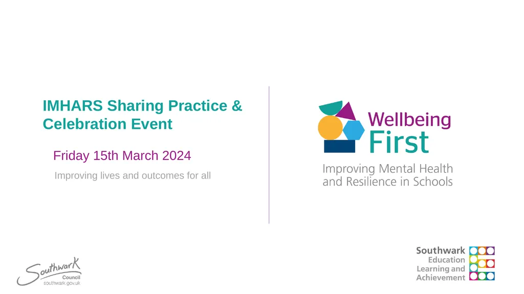 Friday 15th March 2024 IMHARS Sharing Practice & - slide 1 of 8