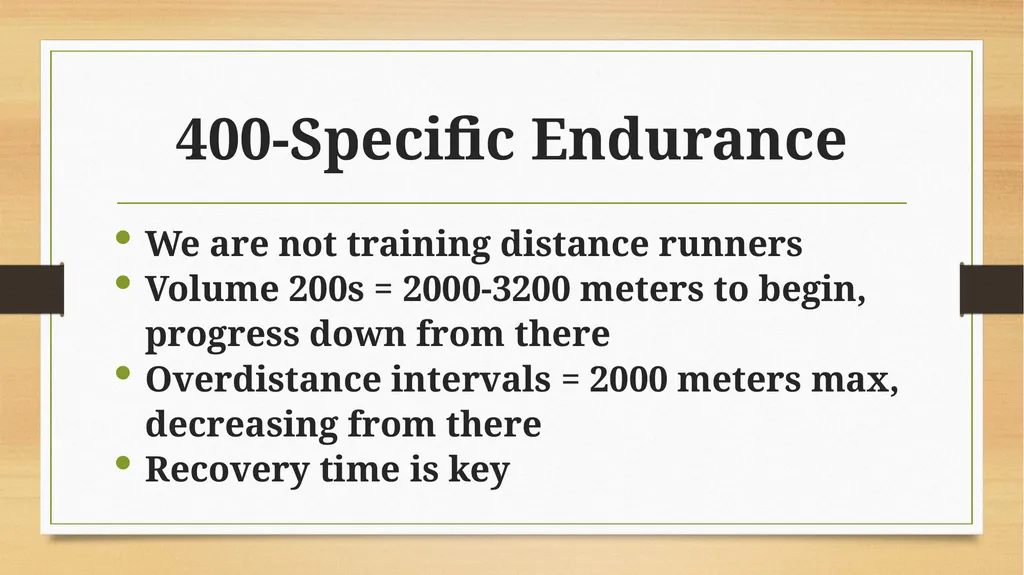 400 / 800 Meter Training for High School Athletes - slide 8 of 15