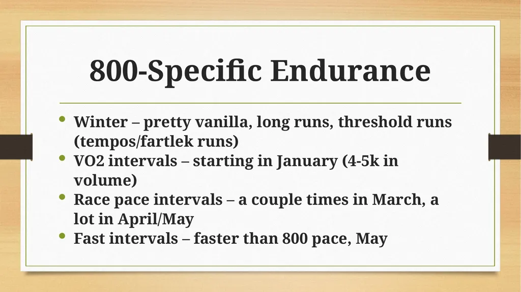 400 / 800 Meter Training for High School Athletes - slide 10 of 15