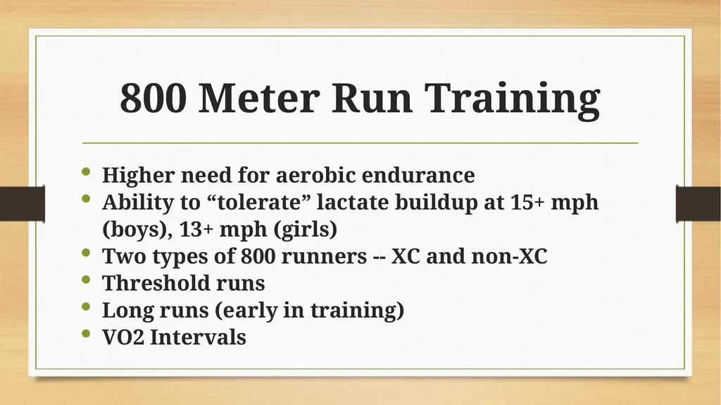 400 / 800 Meter Training for High School Athletes - slide 9 of 15