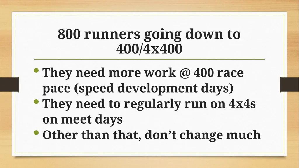 400 / 800 Meter Training for High School Athletes - slide 15 of 15